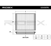 RIDEX 424I0076 Filtre d'habitacle à charbon actif pour OPEL ZAFIRA B (A05)