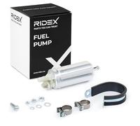 RIDEX 458F0008 Pompe à carburant électrique avec raccords avec colliers Compatible avec VW Golf III 3/5 portes 1H1