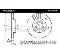 RIDEX 82B0815 Disque de frein