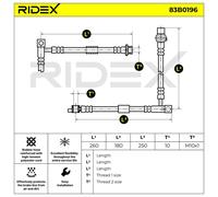 RIDEX 83B0196 Flexible de frein