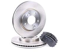 RIDEX Disques et plaquettes de freins 3405B0279 Essieu avant sans vis/boulons ventilé