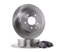 RIDEX Disques et plaquettes de freins 3405B0280 Essieu arrière avec tôle anti-bruit plein