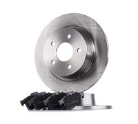 RIDEX Disques et plaquettes de freins 3405B0399 Essieu arrière avec tôle anti-bruit plein