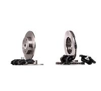 RIDEX Disques et plaquettes de freins 3405B0447 Essieu avant Essieu arrière avec vis d'étrier de frein avec tôle anti-bruit ventilé plein