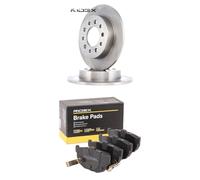 RIDEX Disques et plaquettes de freins 3405B2376 Essieu arrière avec tôle anti-bruit plein