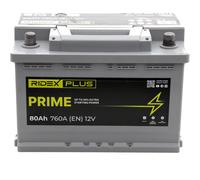 RIDEX PLUS 1S0019P Batterie de Démarrage 12V 80Ah 760A EN pour VW Tiguan I