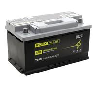 RIDEX PLUS 1S0028P Batterie de Démarrage 12V 75Ah 740A EN pour VW Multivan T5