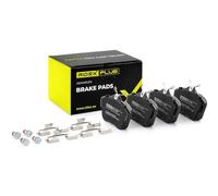 RIDEX PLUS 402B0342P Set d'essieu Plaquettes de frein Arrière avec tôle anti-bruit avec attaches Compatible avec CITROËN Jumpy II Van