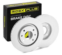 RIDEX PLUS 82B0381P 2x Disque de frein Avant sans moyeu de roue sans roulement de roue sans boulon de fix° de roue Compatible avec PEUGEOT 206 3/5 portes 2A/C