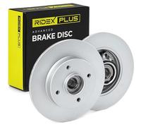 RIDEX PLUS 82B0745P 2x Disque de frein Arrière avec bague magnétique intégré avec roulement de roue sans boulon de fix° de roue avec moyeu de roue Compatible avec PEUGEOT 308 I 3/5 portes 4A, 4C