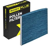 RIDEX PLUS Filtre d'habitacle 424I0605P Filtre à charbon actif avec polyphenol avec effet antibactérien Filtre à poussière fine (PM 2.5) avec une activité antifongique Filtre à charbon actif Hauteur: