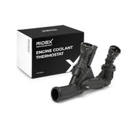RIDEX Thermostat d'eau avec joints avec tuyau avec support de tuyau avec flasque/bride/rebord sans vis/boulons Compatible avec VW Golf 7 3/5 portes 5G1, BQ1, BE1, BE2 Tiguan I 5N Tiguan II AD1, AX1