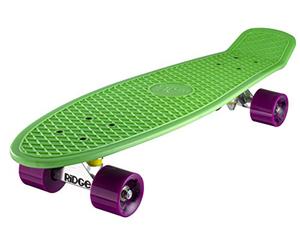 Ridge Big Brother Large Retro Cruiser Skateboard complet Vert/Pourpre 69 cm x 19 cm