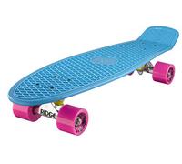 Ridge Big Brother Retro 27 Mini cruiser skateboard complet Bleu/Rose - 69 cm