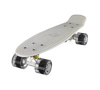 Ridge Glow In The Dark Retro Style Skateboard complet avec ABEC-7 roulements Blanc/Transparent - 56 cm