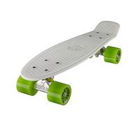 Ridge Glow In The Dark Retro Style Skateboard complet avec ABEC-7 roulements Blanc/Vert - 56 cm