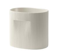 Ridge Planter pot de fleurs Muuto Blanc cassé H 24 cm - 5713292833472