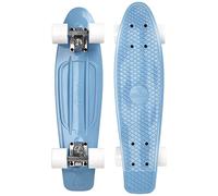 Ridge Skateboards 22" Mini Cruiser Board Pastel, Complet, fabriqué au Royaume-Uni, 55cm Lilas/Blanc