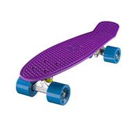 Ridge Skateboards 22" Original Mini Cruiser Skate 55cm Skateboard Planche a Roulettes Complète en 90 couleurs Violet/Bleu