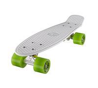 Ridge Skateboards 22" Original Mini Cruiser Skate 55cm Skateboard Planche a Roulettes Complète en 90 couleurs Blanc/Vert