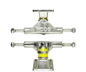 Ridge Skateboards Mini Cruiser Trucks de Skateboard, Argente, 3", Aluminium, Lot de Deux