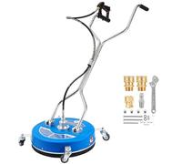 RIDGE WASHER Nettoyeur de surface pour nettoyeur haute pression de 50,8 cm, nettoyeur de surface de 4 500 PSI avec double poignée, accessoire de nettoyeur de surface avec roues pour nettoyer les