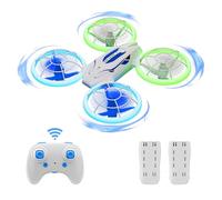 Ridge's Puddle S60 Mini Drone Enfant - Jouet Quadricoptère RC avec Lumières LED, Hélices Entièrement Protégées, Cadeaux pour Garçons Filles Débutants 2 Batteries