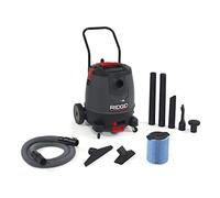 RIDGID 50338 1650RV Motor-on-Bottom Wet Dry Vacuum, 16-Gallon Shop Vacuum with Cart, 6.5 Peak HP Motor, Large Wheels, Pro Hose, Drain, Blower Port Red