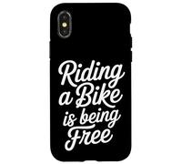 Riding A Bike is Being Free Freedom Biker Lifestyle - Coque pour iPhone X/XS