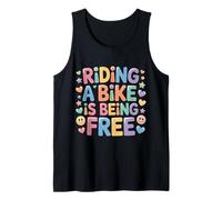 Riding A Bike is Being Free Freedom Biker Lifestyle - Débardeur