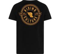 Riding Culture RC5011 Checkerboard Circle, t-shirt XXL Noir/Orange Noir/Orange