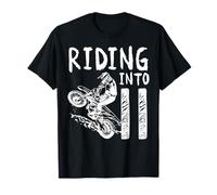 Riding Into 11th Birthday Boy Dirt Bike Party 11 Ans T-Shirt