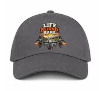 Riding Into Nature Beyond Prison Bars Casquette de baseball unisexe confortable en coton brossé avec boucle Gris