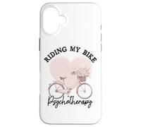 Riding My Bike Psychothérapie Cœur Style Coque pour iPhone 16 Plus
