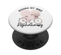 Riding My Bike Psychothérapie Cœur Style PopSockets PopGrip Adhésif