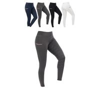 RIDING WORLD Legging d'équitation Agadir pour femme et fille | Legging d'équitation avec empiècement intégral en silicone et taille large | Pantalon d'équitation avec 2 poches pour téléphone portable