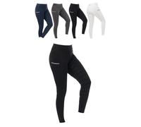 Riding World Legging d'équitation pour femme Agadir | Legging d'équitation avec empiècement intégral en silicone et taille large | Pantalon d'équitation avec 2 poches pour téléphone portable |