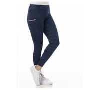 Riding World Legging équitation Agadir pour femme et fille | Pantalon d'équitation avec empiècement intégral en silicone et taille large | 2 poches pour téléphone portable