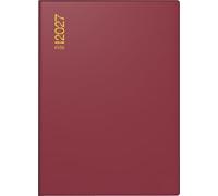 rido/idé 7013002297 Taschenkalender Mod. perfect/Technik I 2027 A6, Kunststoff, bordeaux