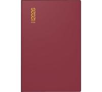 rido/idé 7016212296 | Taschenkalender Mod. Industrie II 2026 | A7, Kunststoff, bordeaux