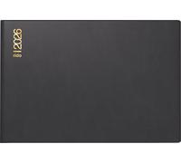 rido/idé 7017502906 | Taschenkalender Mod. Septimus 2026 | A6 quer, Kunststoff, schwarz