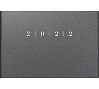 rido/idé 7017563802 Wochenkalender/Taschenkalender 2022 Modell Septimus quer, Kunststoff-Einband Reflection grau