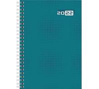 rido/idé 7021007042 Wochenkalender/Buchkalender 2022 Modell futura 2, Grafik-Einband, petrol