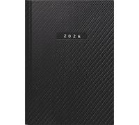 rido/idé 7021034806 | Buchkalender Mod. Futura 2 2026 « Carbone » | A5, Kunstleder