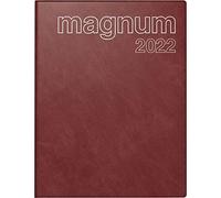 rido/idé 7027042292 Wochenkalender/Buchkalender 2022 Modell magnum, Schaumfolien-Einband Catana, weinrot