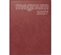 rido/idé 7027042297 Buchkalender Mod. magnum 2027 183×240 mm, Kunststoff, weinrot