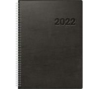 rido/idé 7027503902 Tageskalender/Buchkalender Modell Conform, Kunststoff-Einband, schwarz 2022: 1 Seite = 1 Tag