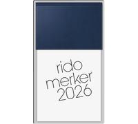 rido/idé 7035003386 | Vormerkbuch Mod. Merker 2026 | 108×201 mm, Kunststoff, dunkelblau