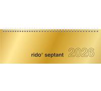rido/idé 7036121916 | Querterminbuch Mod. septant 2026 | 305×105 mm, Karton, goldfarben