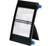 rido/idé 7038000307 3-Monats-Tischkalender 2027 90×120 mm, blau/schwarz